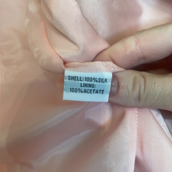 Talbots 💯 silk light pink blazer size small - Picture 5 of 6